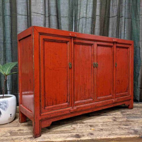 Chinese Red Lacquered Sideboard