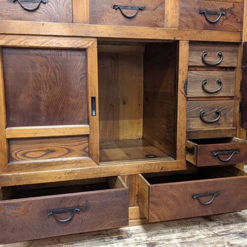 Antique Japanese Choba Dansu, Merchant's Storage Cabinet