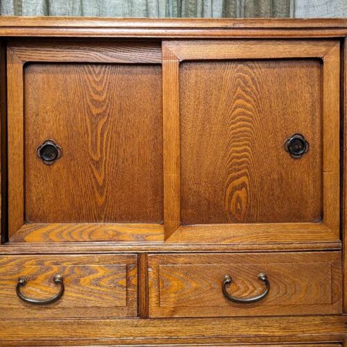 Antique Japanese Kimono Chest of Drawers in Two Sections
