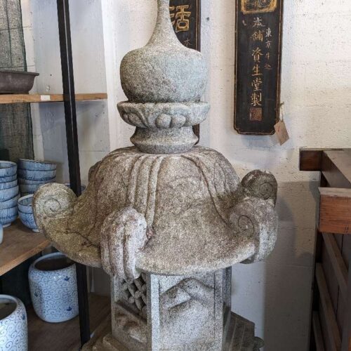 Antique Japanese Kasuga Granite Garden Lantern, Ishi-Doro