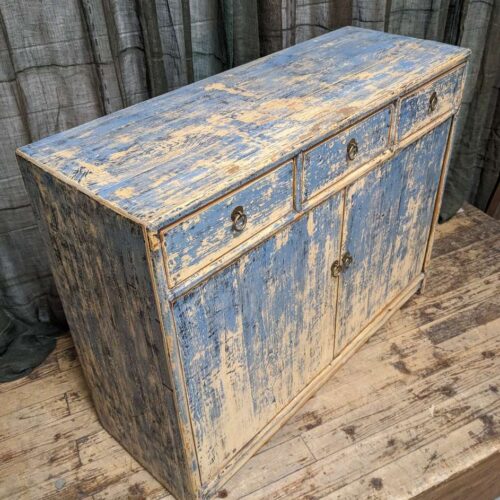 Provincial Style Chinese Storage Cabinet - Blue