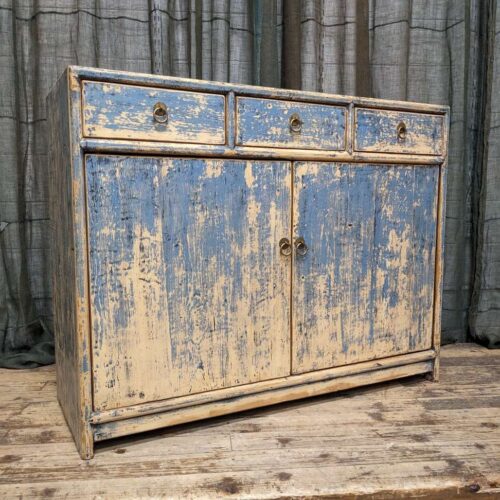 Provincial Style Chinese Storage Cabinet - Blue