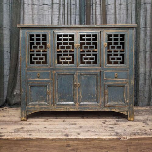 Compress_20Chinese Lacquered Lattice Kitchen Cabinet - Blue/Grey240207_150207_7128