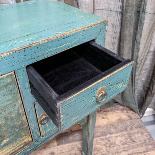 Chinese Blue Lacquered Hall Table