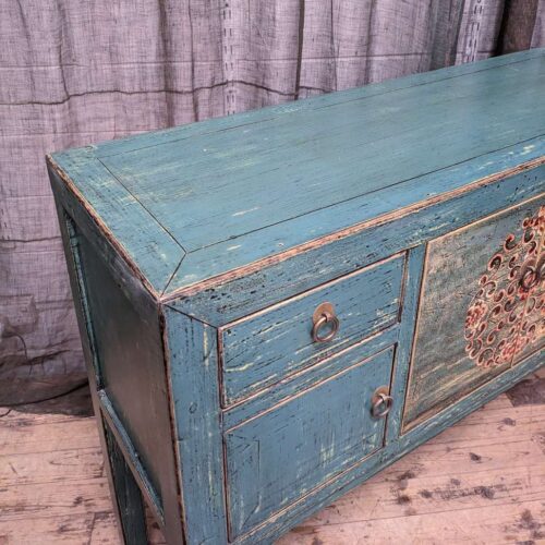 Chinese Blue Lacquered Hall Table