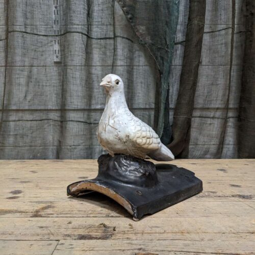 Antique Japanese Roof Tile with Dove | c.1910